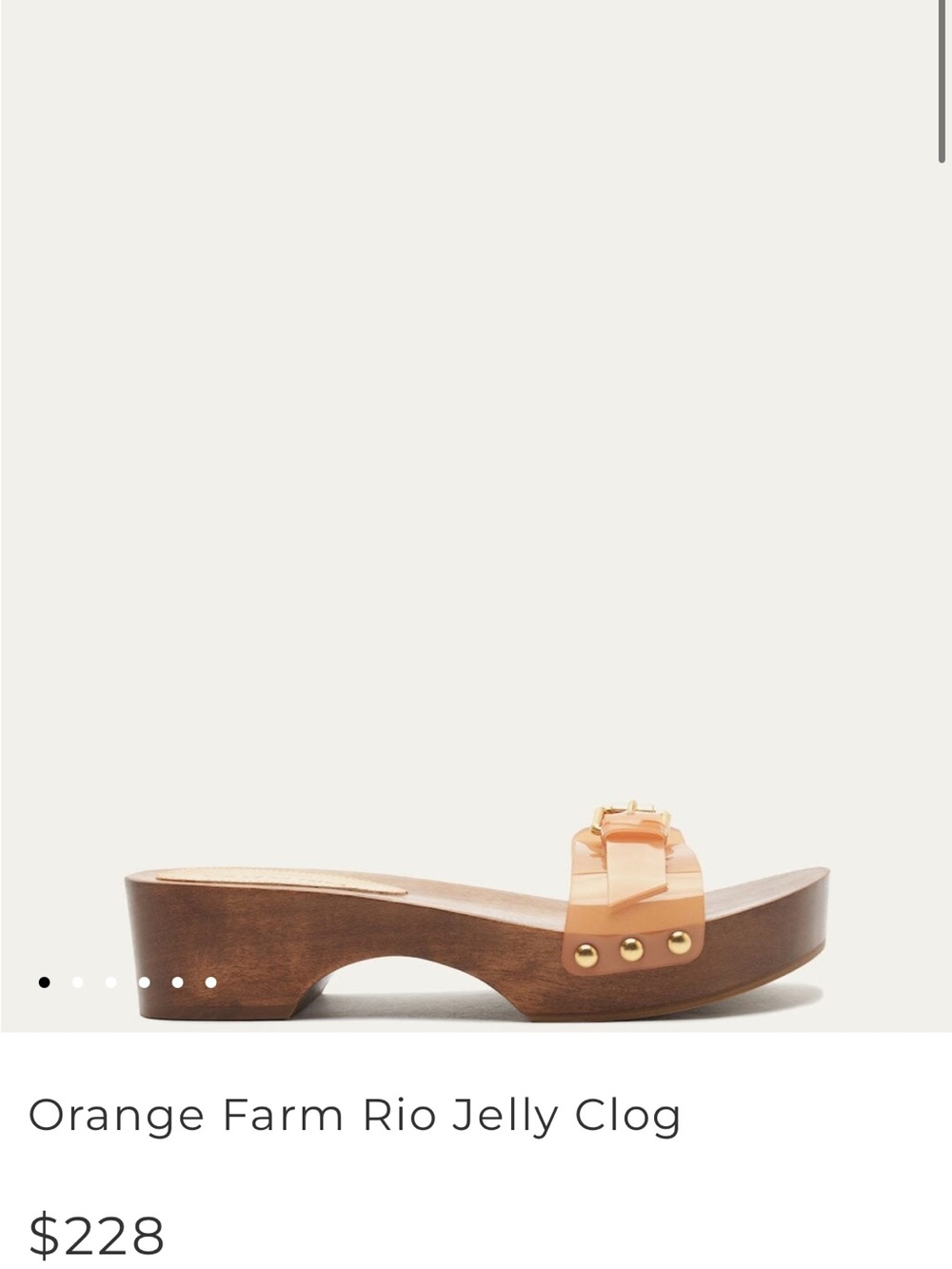 FARM Rio Jelly Clog Sandals with Gold Buckles-studded details